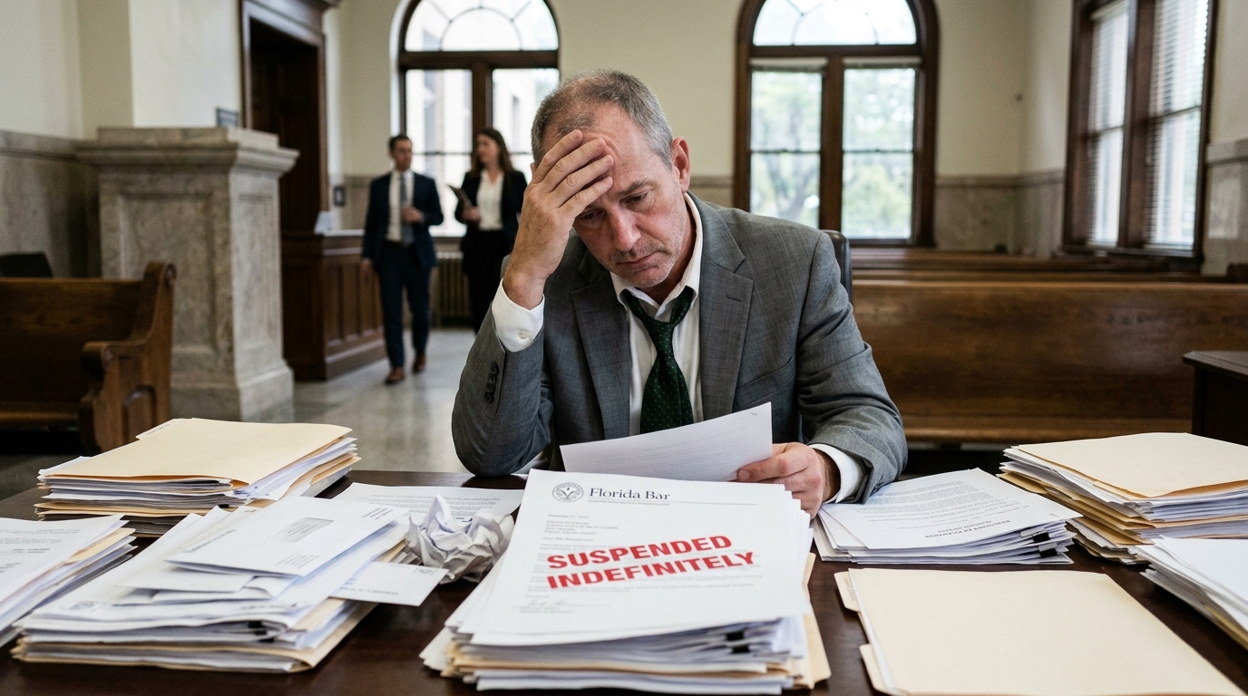 Florida Attorney Joseph Anthony Gasparro Suspended Indefinitely After Ignoring Multiple Client Complaints and Bar Inquiries