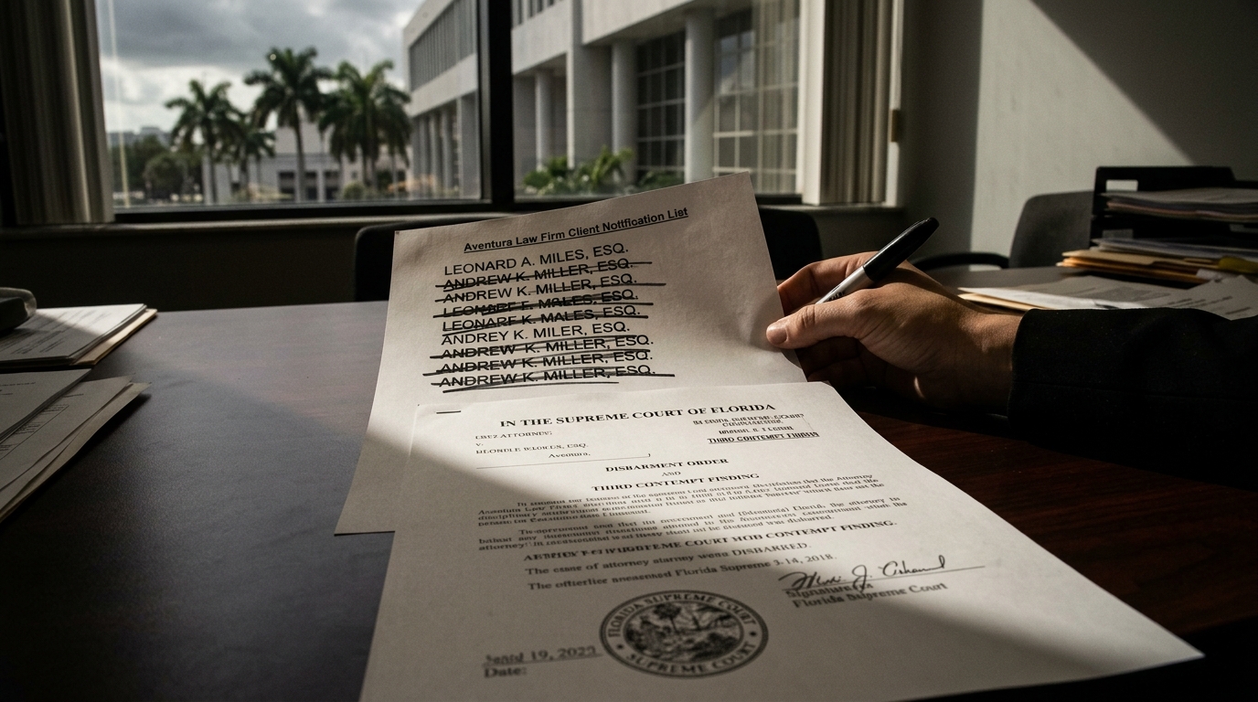 Lisa Jacobs: Florida Attorney Disbarred After Third Contempt — Aventura Lawyer Refused to Notify Clients of Suspe