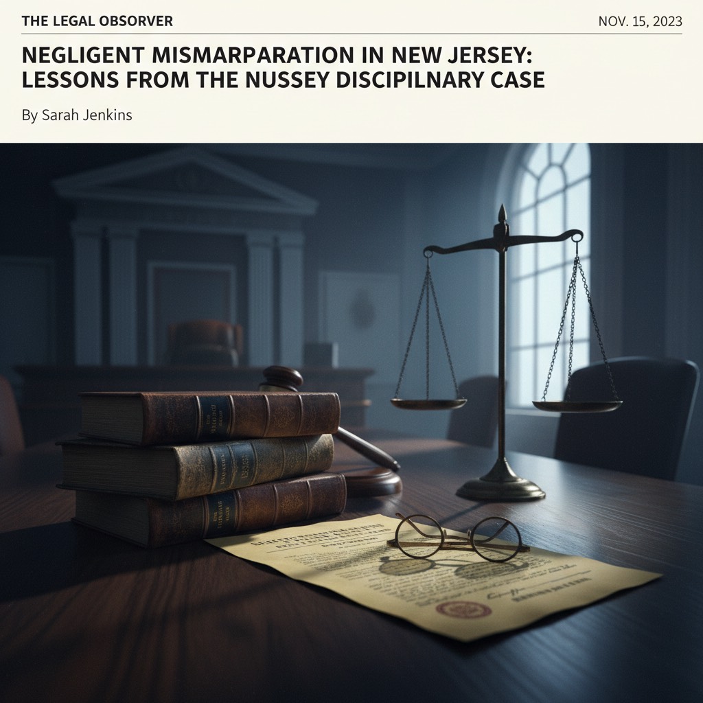 Negligent Misappropriation in New Jersey: Lessons from the Nussey Disciplinary Case