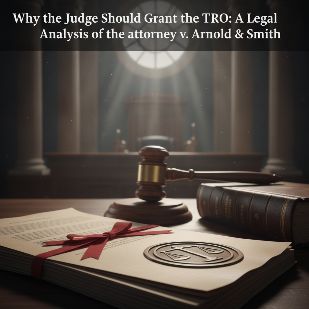 Why the Judge Should Grant the TRO: A Legal Analysis of the attorney v. Arnold & Smith