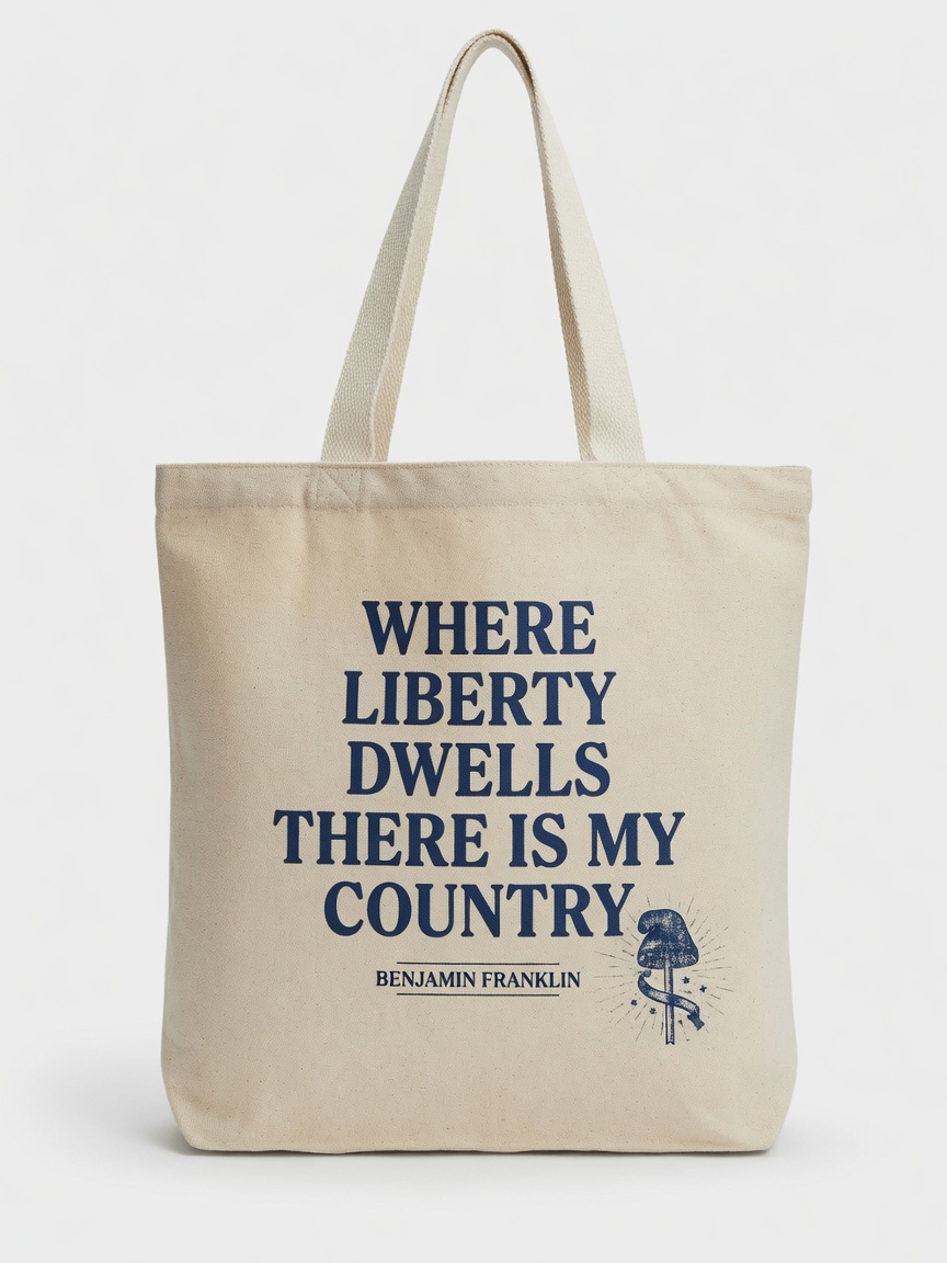 Liberty Canvas Tote β Benjamin Franklin