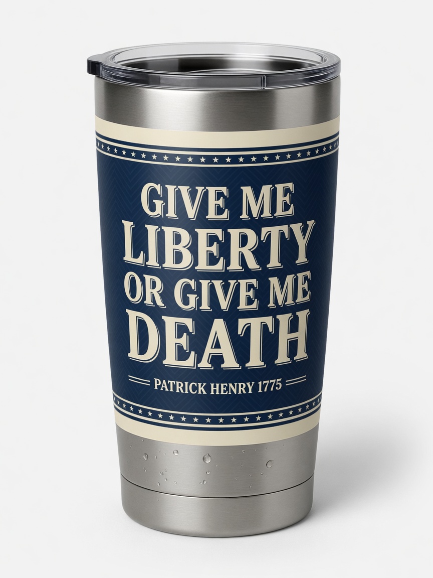Give Me Liberty Tumbler β Patrick Henry, 1775
